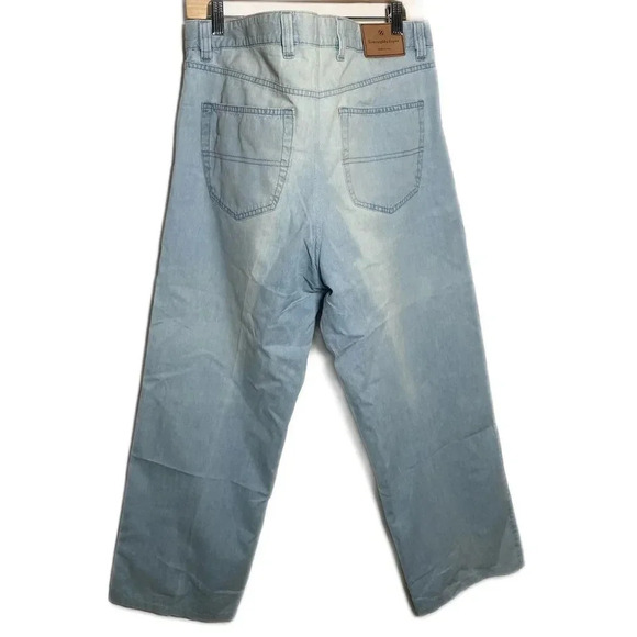 Ermenegildo Zenga Light Wash Wide Leg Jeans Size 38 - Picture 2 of 6